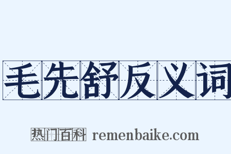 毛先舒反义词是什么意思的图片